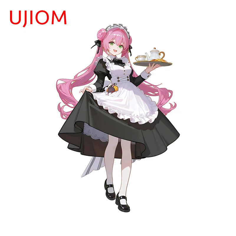 UJIOM Maid Outfit Elegant Doro Wall Sticker Practical Premium Customizable Personality Decal Amusing Kitchen Cupboard Decoration