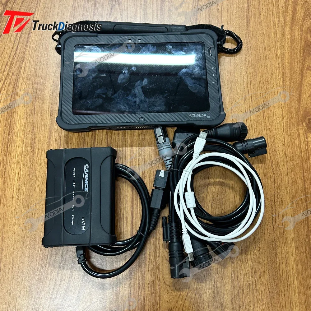 for Doosan Diagnostic Scanner kit uvim Communication Interface Forklift Excavator Loader Heavy Duty Diagnostictool+Xplore tablet