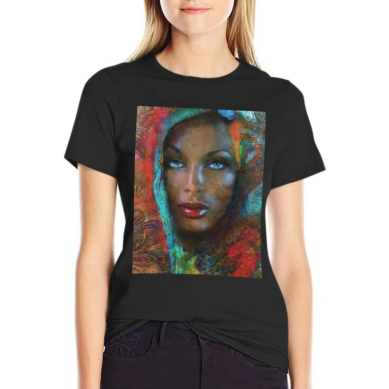 

Blue Eyes Dark Oriental T-Shirt cute clothes quick-drying korean fashion funny t-shirts for Women pack