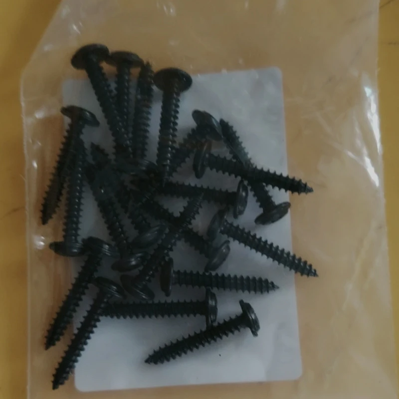 Black Carbon Steel Cross Round Head With Washer Self-Tapping Screw M1.2 M1.4 M1.7 M2 M2.3~M4 10/20/30/50~200 Pcs