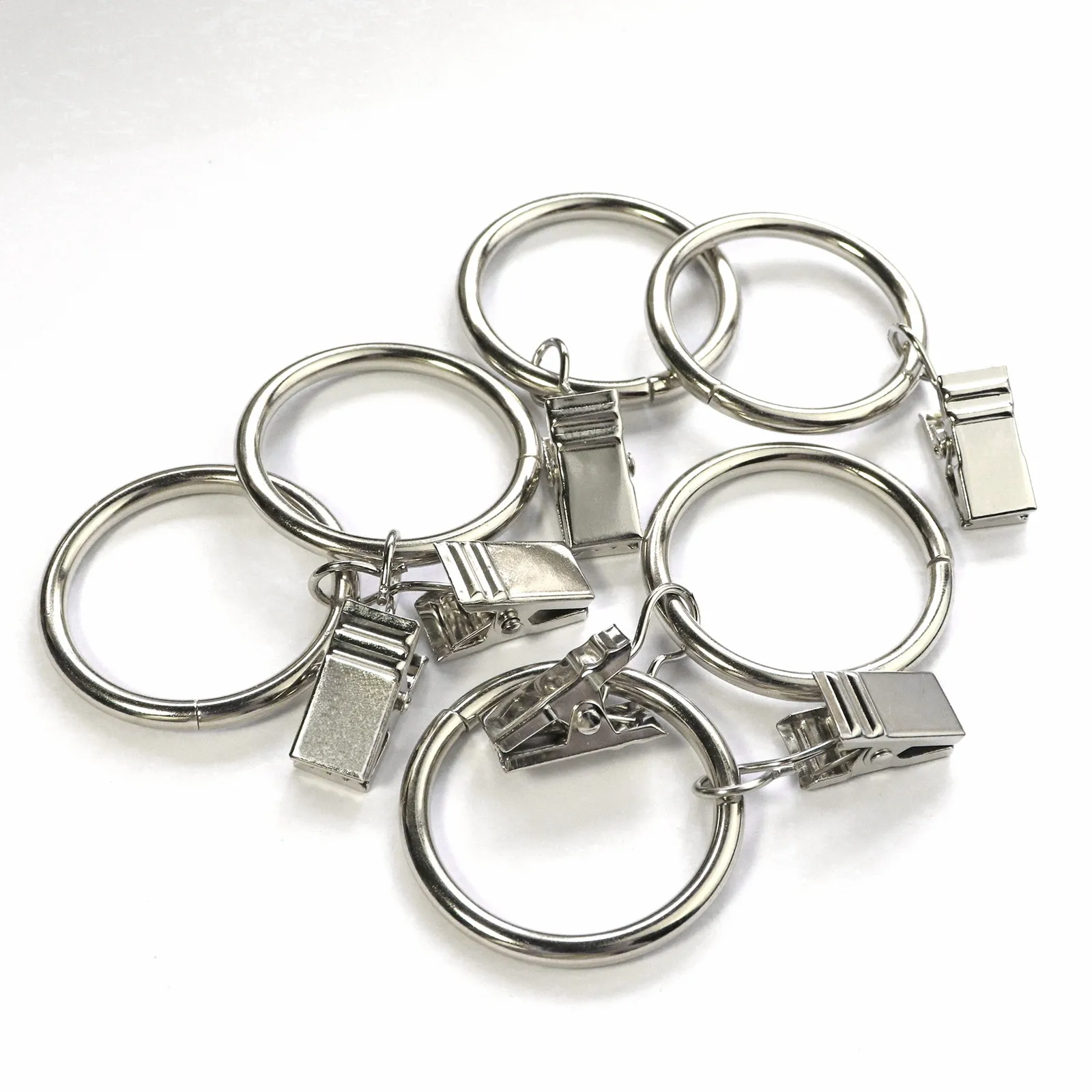 

Curtain Rings With Clips 25 Pack Metal Curtain Clips Decorative Drapery Rings For Kitchen Convenience Storage Organizer New