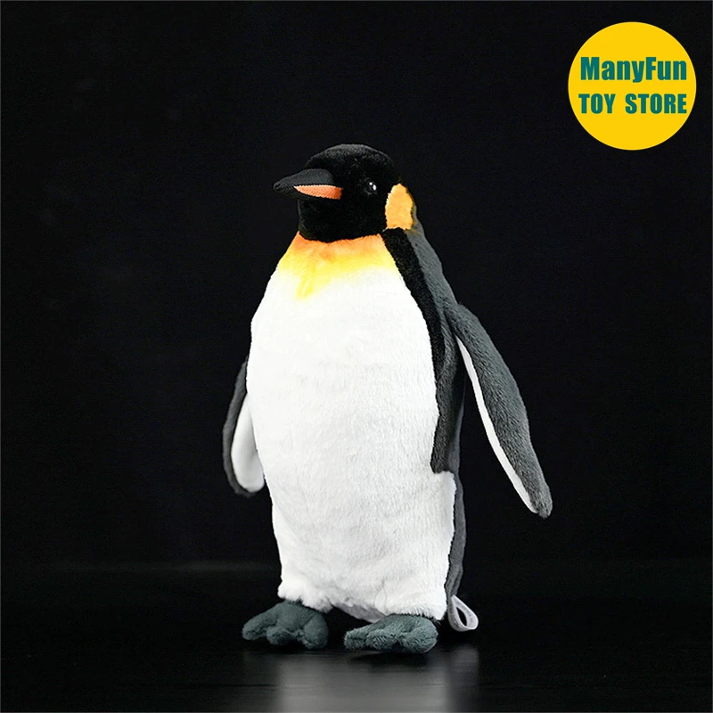 King Penguin Plush ของเล่น High Fidelity จักรพรรดิ Penguin Plushie Penguin Peluche เหมือนจริงตุ๊กตาสัตว์จําลองตุ๊กตาคาวาอิของเล่น