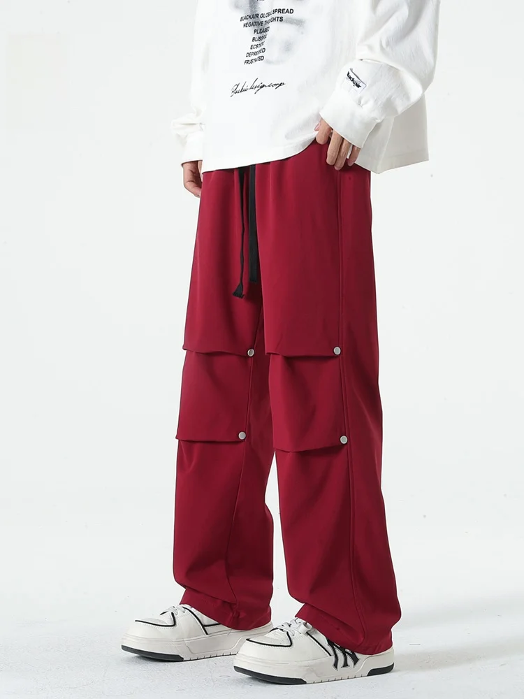 

Street Sle Men's Khaki Utili Pants Dance Street Waterproof Workwear Wide Leg Trousers Faionable High Street Hip Hop Pants