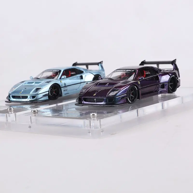 1:64 Star Model F40 Lbwk Versione con coperchio aperto Lega di simulazione Apertura completa Modello di auto pressofuso in miniatura Collezione di giocattoli personalizzati Regalo