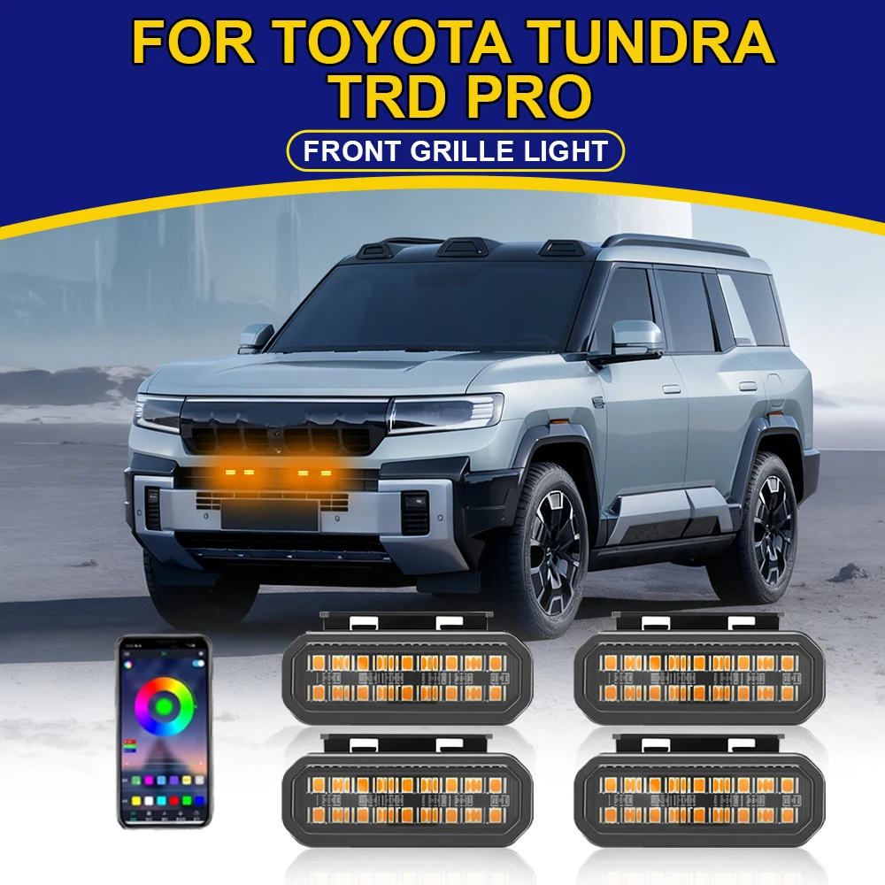 

18LED Front Grille Light FOR TOYOTA TUNDRA TRD PRO Car Daytime Running Light Wheel Eyebrow Lamp For Pickup Offroad 12V