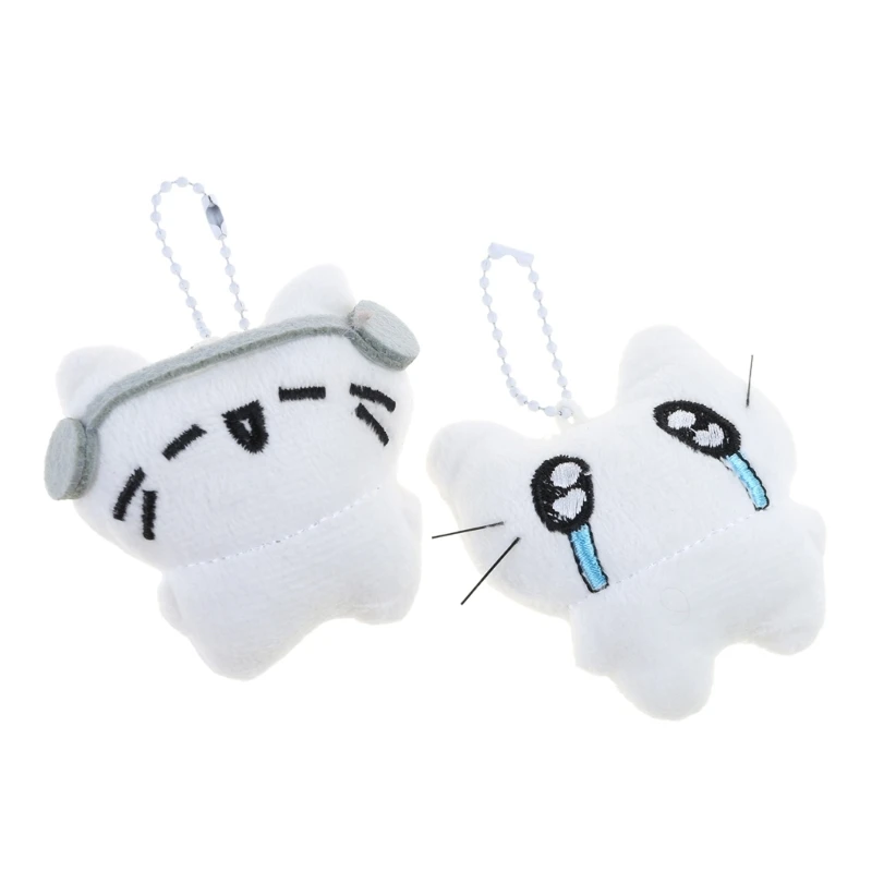 2 Pack Creative Soft Plush Keyring Pendant Cats Bag Charm Multifuntional Bag Accessory Bag Charm for Daily Party