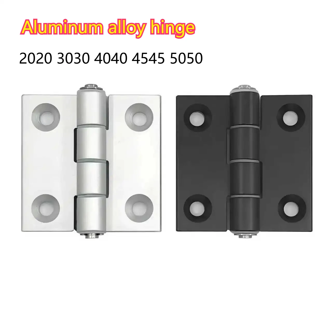 Black silver Metal Gun Stock Hinges 1 Piece Each 2020/3030/4040/4545/5050 Types Suitable for Doors Cabinets Aluminum Hardware