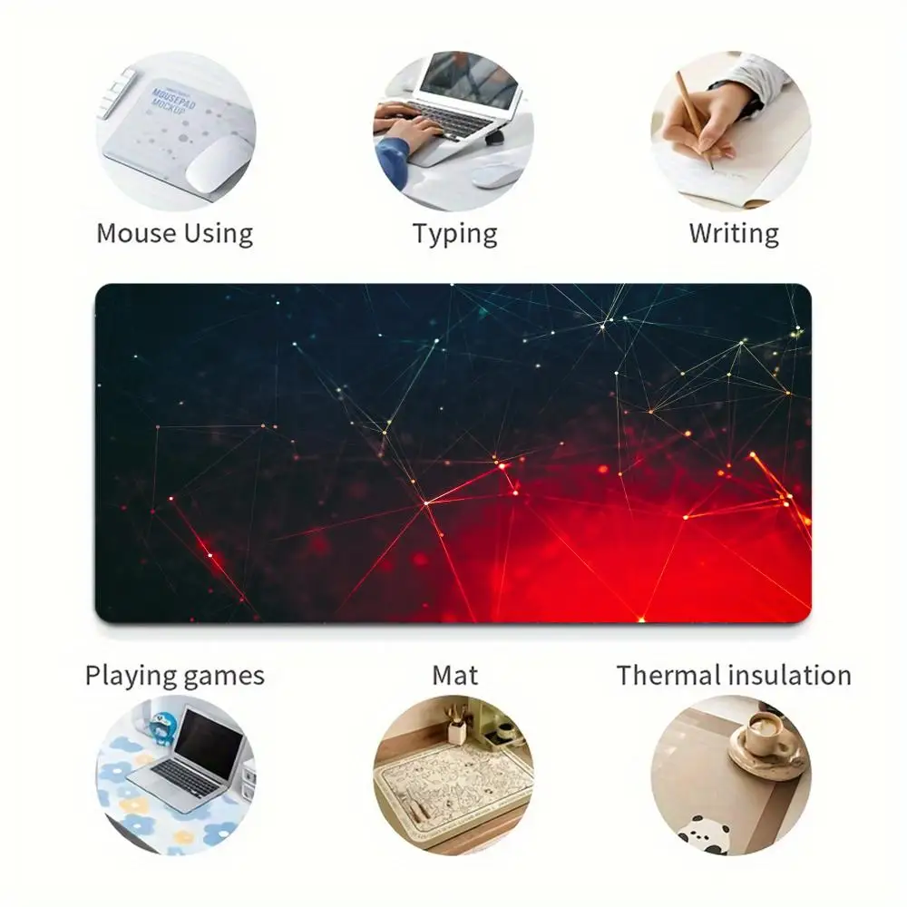 Red line network playmat Mouse Pad Large MousePad XXL Gaming mini PC tablet Rubber Lock Desk Mat Computer Gamers work office