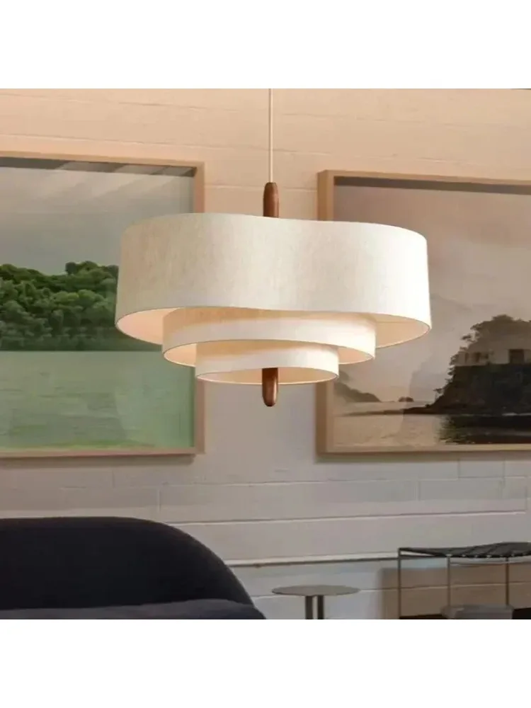 Japanse hanglampen Wabi Sabi stoffen plafondkroonluchter voor woonkamer slaapkamer LED hanglamp Home Decor verlichtingsarmatuur - afbeelding 2