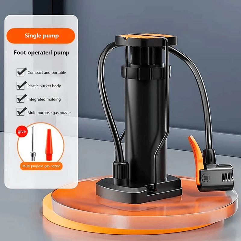 Foot Pump Motorcycle Bicycle Car Swimming Ring Ball Pedal Household Multi-function Pump Compact Labor-saving Inflation
