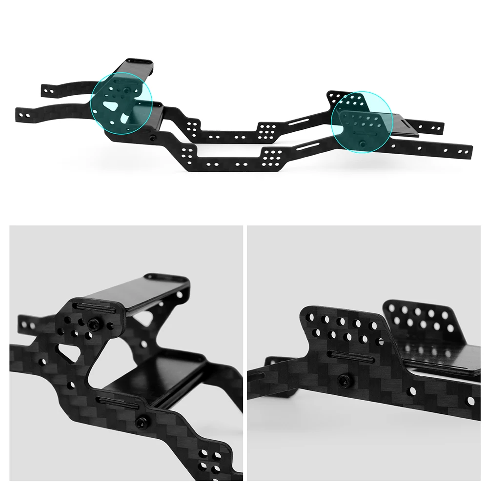 AXSPEED LCG Carbon Fiber Chassis Kit Frame Girder for 1/24 RC Crawler Axial SCX24 90081 AXI00001 AXI00002 AXI00006 Parts