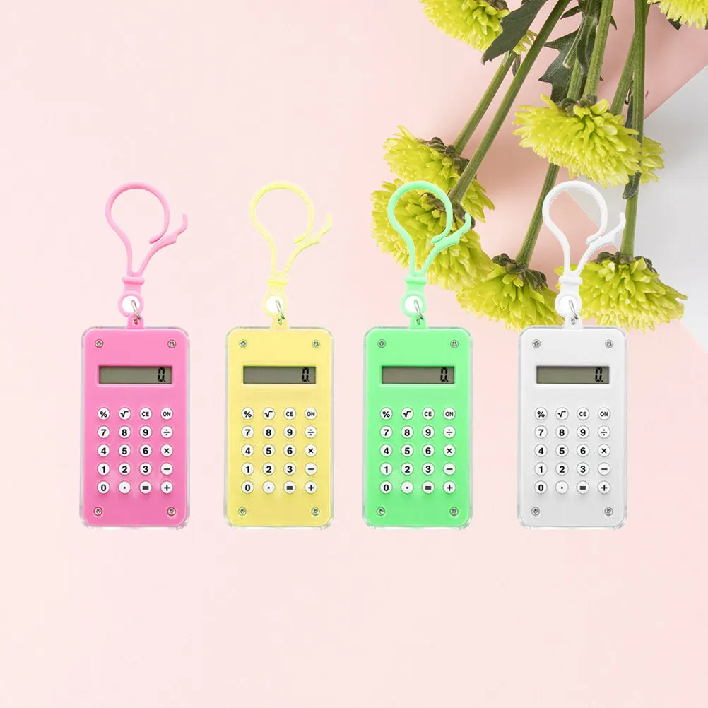 

Mini Calculator Battery Powered Touch Panel 8 Digit Display Portable Lightweight Compact for School Home Office Relaxing Bead