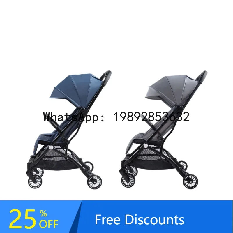 

Baby Stroller Lightweight Sit and Lie Foldable Pushchair Shock Absorption Stroller