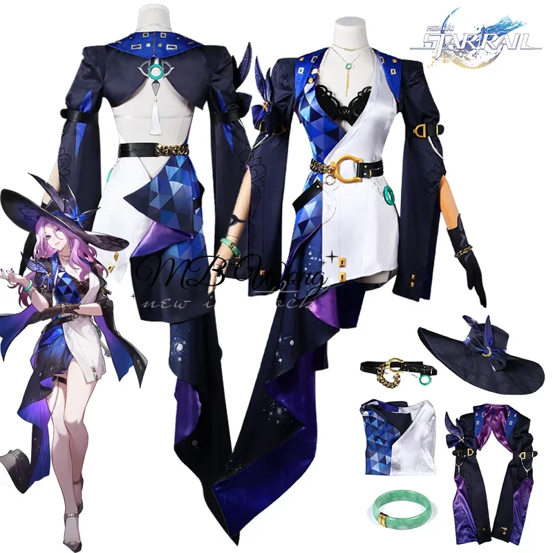 

FC6Game Honkai Star Rail Latest Jade Cosplay Costume Wig Shoes Ear clip set Prop Gun Adult Men Women Halloween Party Carni@FC8！