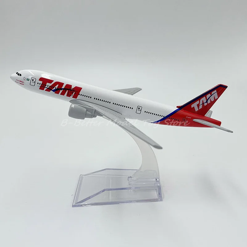 1:400 Diecast Model Plane Toy 16 cm Brazilian TAM Airlines Boeing 777 Miniature Replica