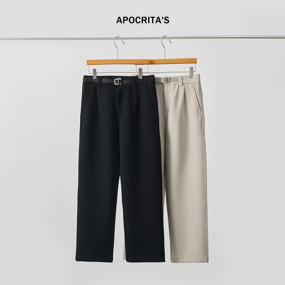 

Мужские брюки в стиле бизнес-кэжуал, прямого кроя, свободные, модные, осенние, с поясом, длинные, для молодых городских мужчин