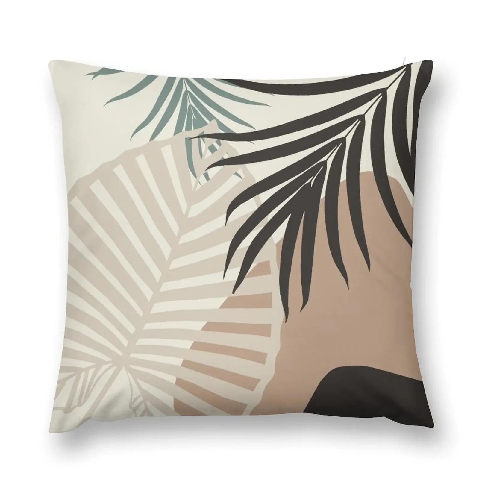 Minimal Tropical Palm Leaf Finesse #1 #tropical #decor #art Throw Pillow christmas decorations for home 2025 pillow