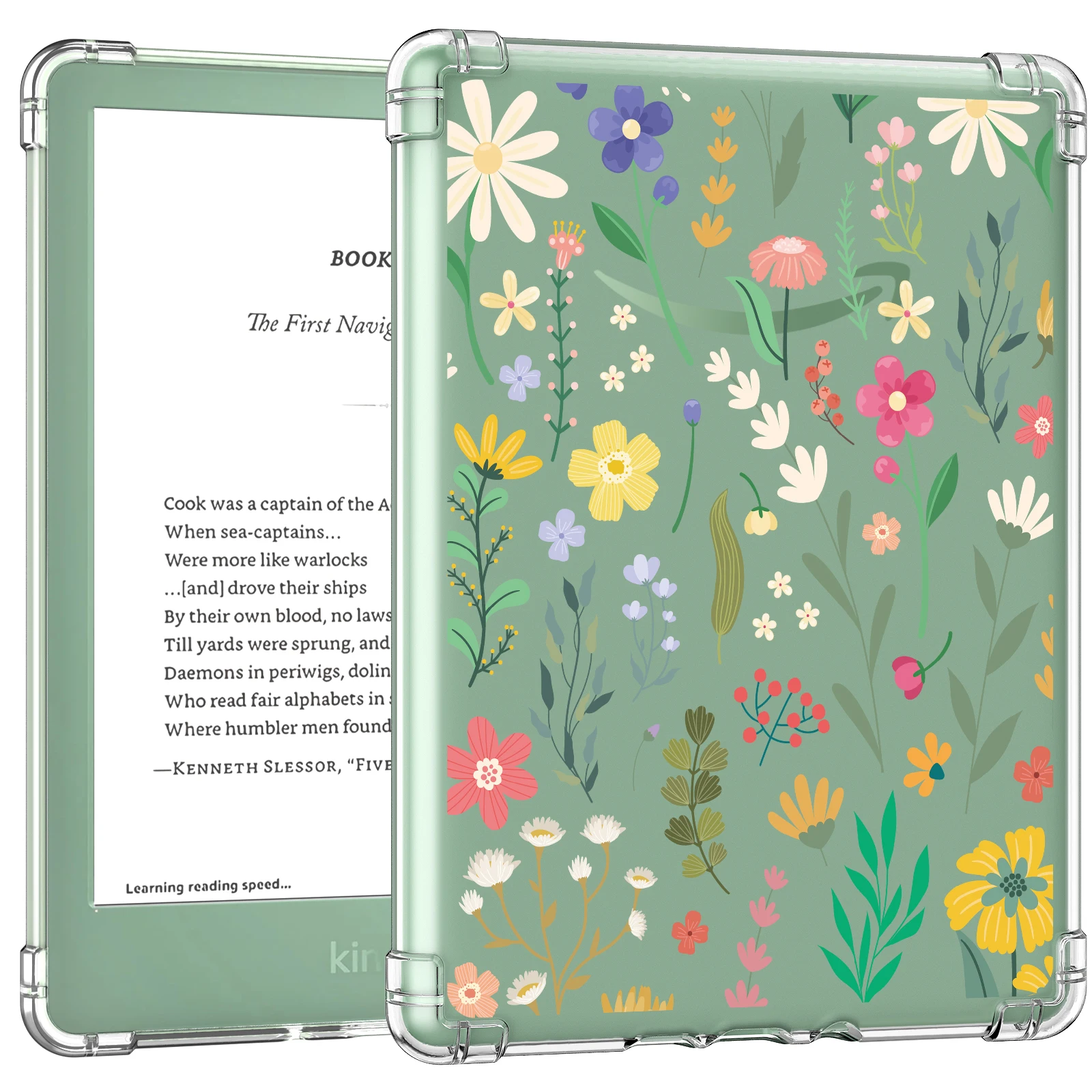 حافظة لجهاز Kindle الجديد مقاس 6 بوصات (الجيل الحادي عشر - إصدار 2024/2022)، غطاء خلفي ممتص للصدمات من مادة TPU شفافة وناعمة للغاية #1