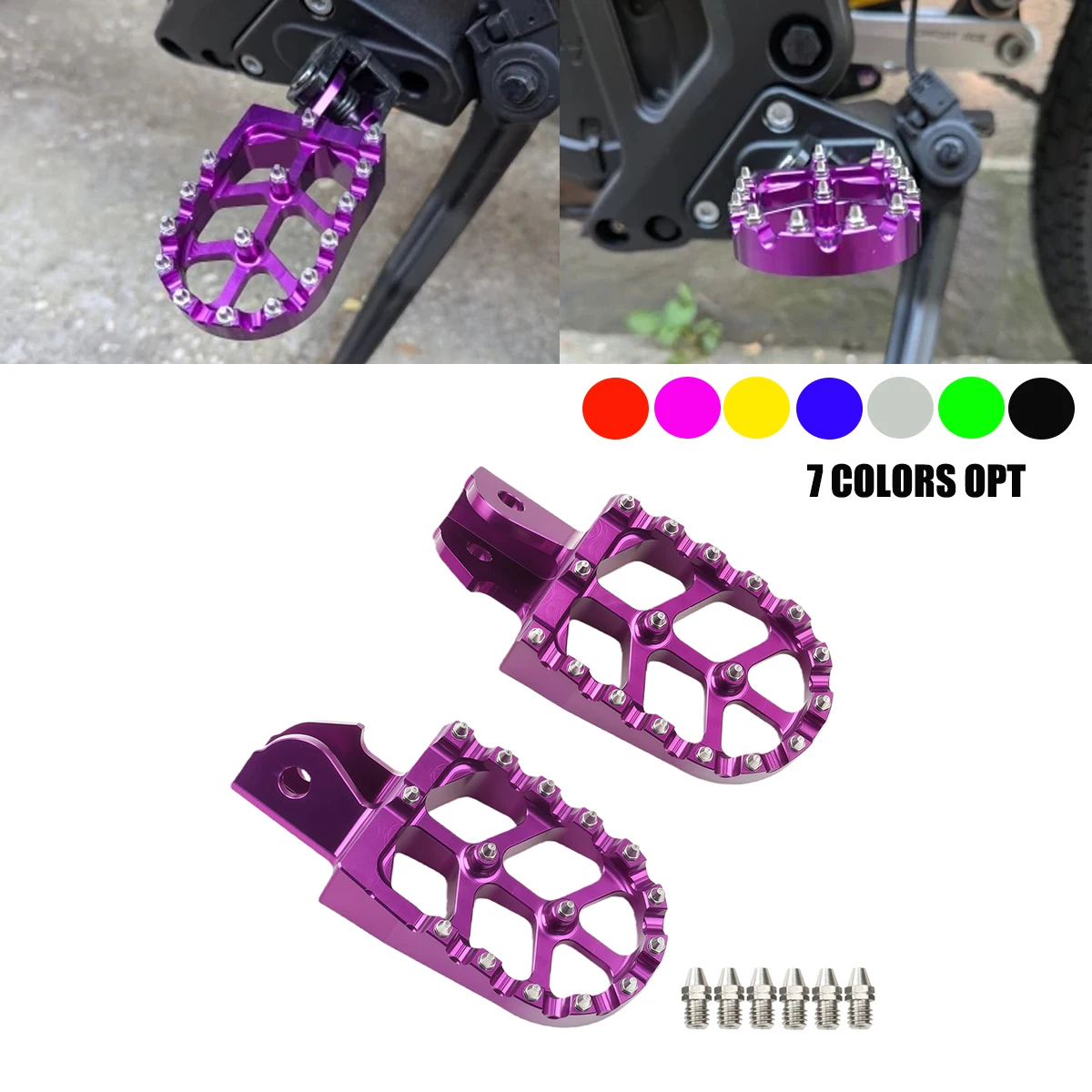 For Sur-Ron Light Bee X S Electric Bike Motorcycles Aluminum Foot Pegs Rests Pedals Footpegs Bracket For Segway X160 Segway X260