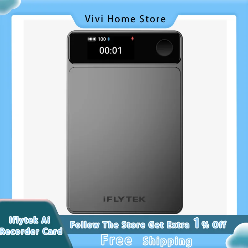 iFLYTEK AI Recorder Card – Smart Voice-to-Text Scribe product image