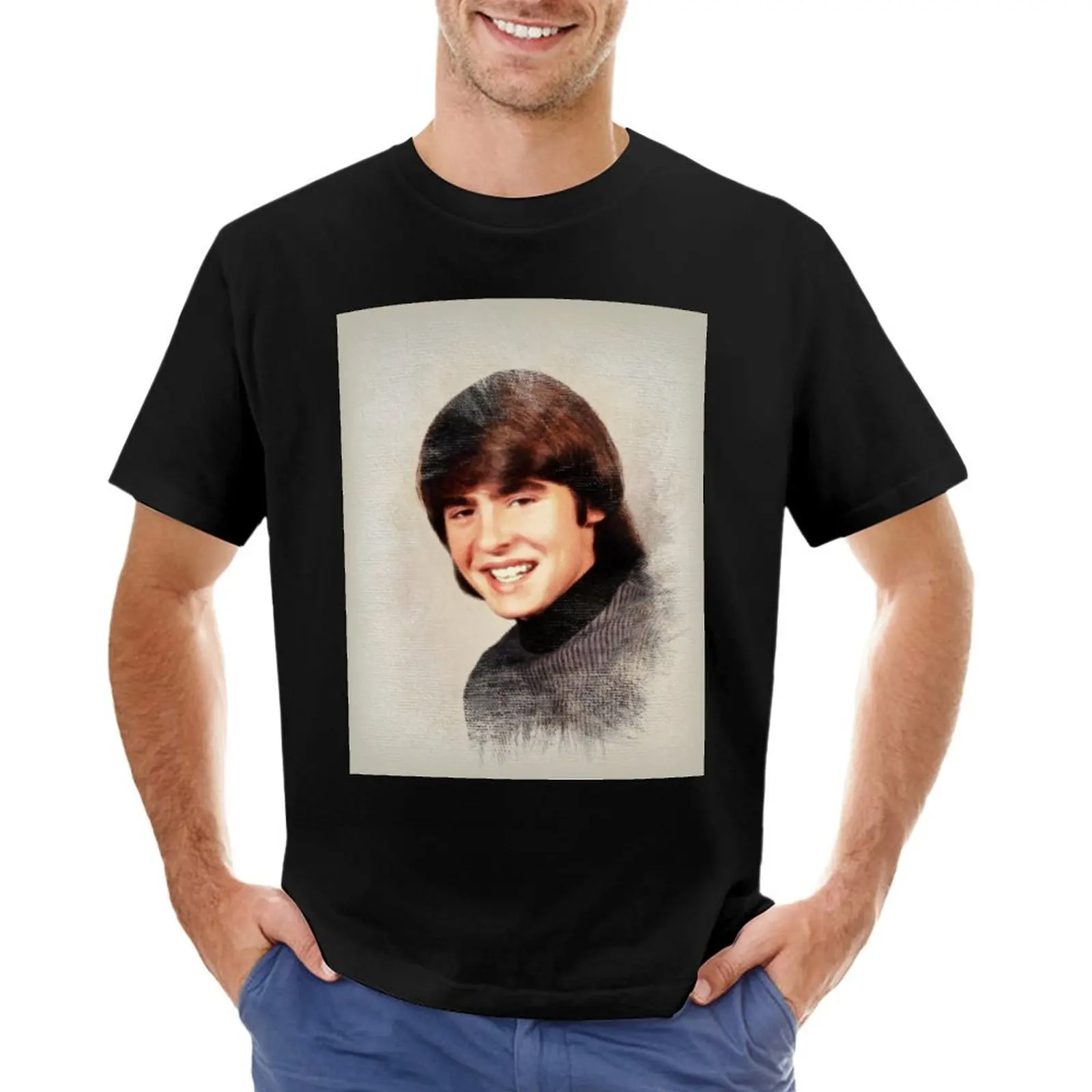 Davy Jones, Music Legend T-Shirt oversized t shirt cute tops oversized hippie clothes Men's cotton t-shirt