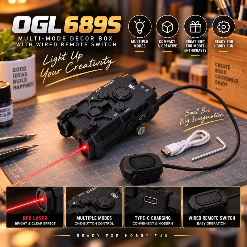 OGL 689S Hobby Model Decor Accessory Adjustable Red Green Laser Indicator Unit
