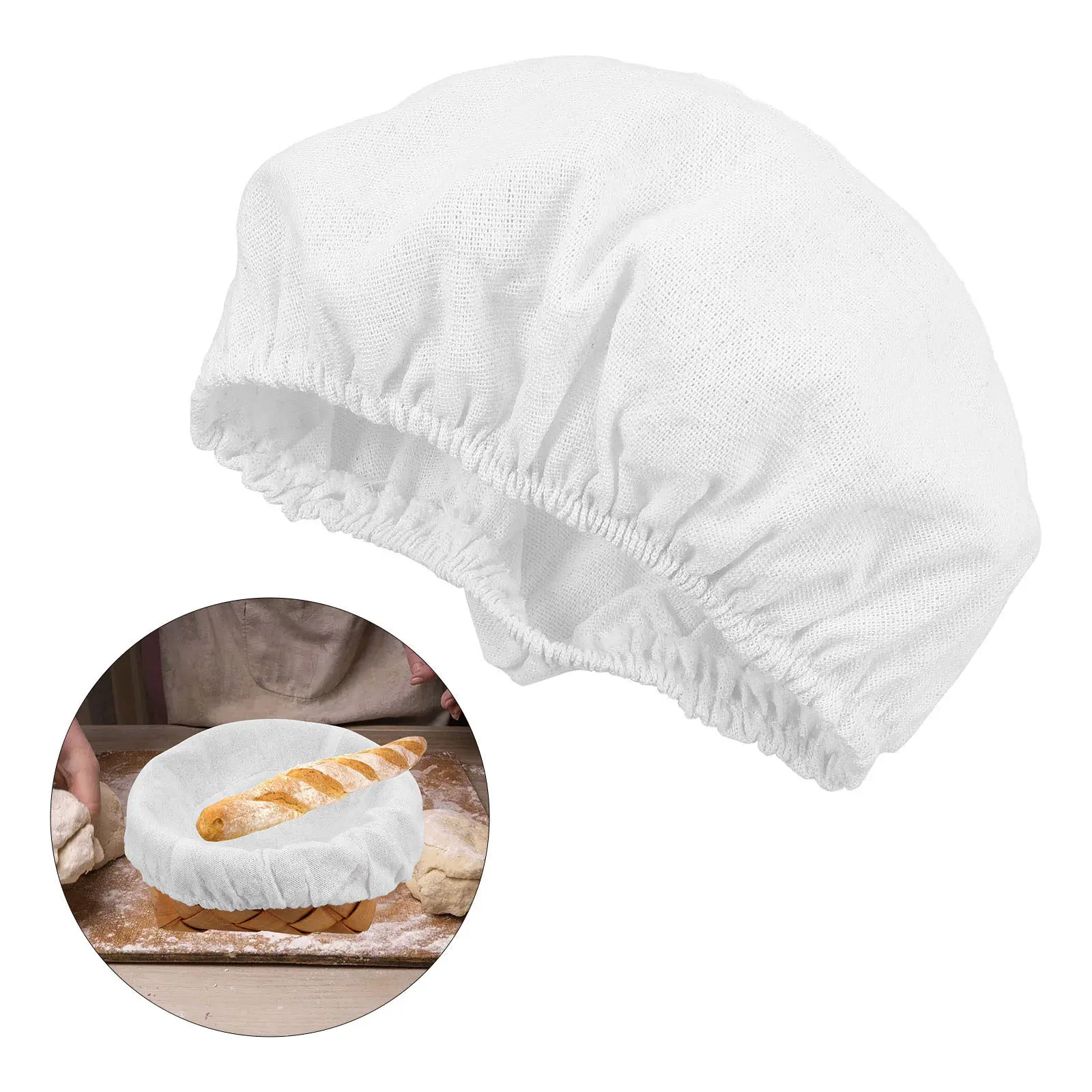 4Pcs Linen Bread Proofing Basket Liners Sourdough Dough Basket Covers Reusable Bread Baking Cloth Fermentation Liners
