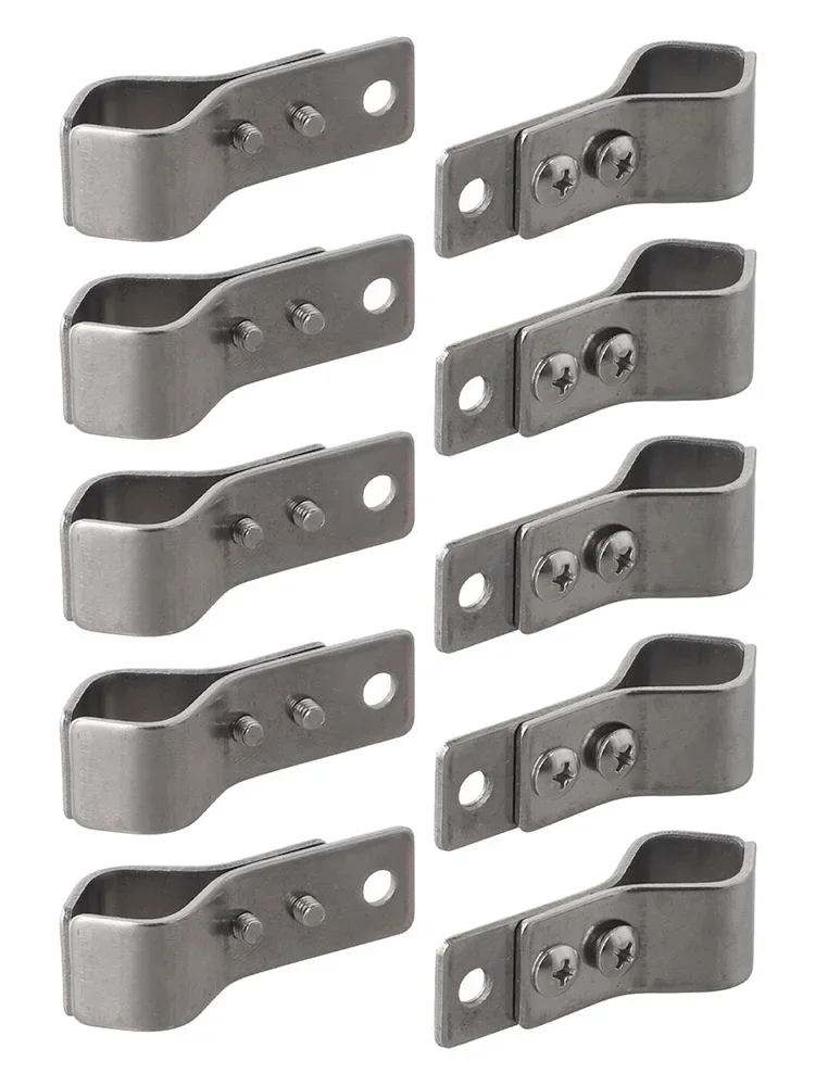 Ten Pack of Robust and Functional SS304 Stainless Steel Clamp Sets Optimized For Installing Your Outdoor Shade Solutions