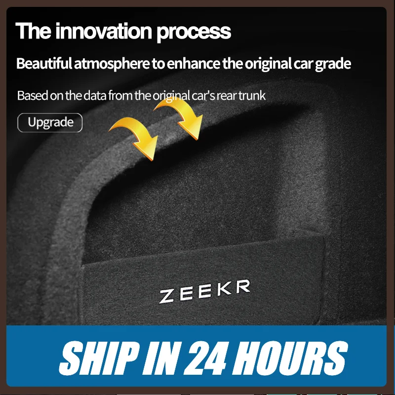 New1 Rear Spare Compartment Partition for Zeekr 001 X Trunk Storage Side Baffle Extreme Krypton Automotive Interior Accessories