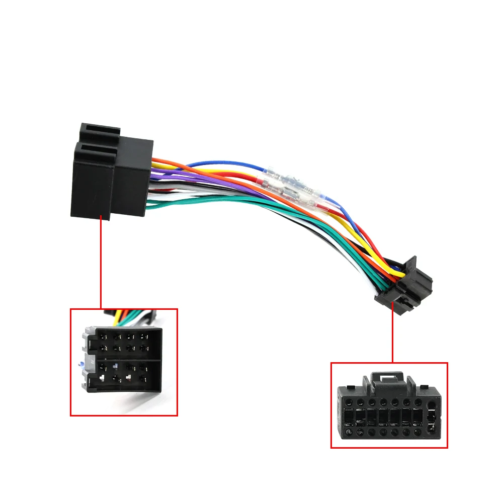 MEKEDE 16 دبوس راديو السيارة ISO الأسلاك تسخير موصل PI100 لبايونير 2003-on 2024 سلك السيارة مهائي كابلات #6