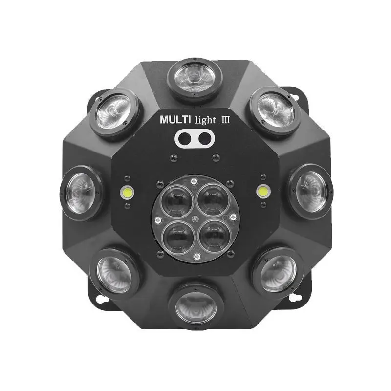 Barra rotante KTV 5 in 1 con motivo LED laser ad attivazione vocale colorato a luce d'ape trasparente