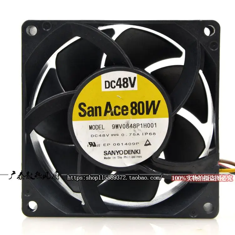 

НОВЫЙ ОРИГИНАЛ 9WV0848P1H001 48 В 0,75 А 8038 80x80x38 мм ОХЛАЖДАЮЩИЙ ВЕНТИЛЯТОР РАДИАТОР