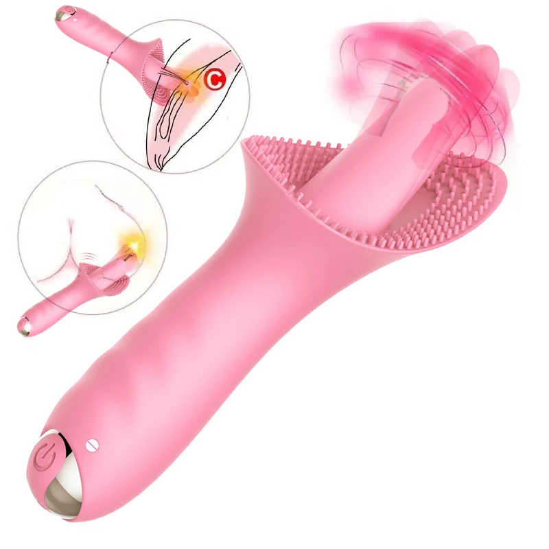 Clit Sucker Tongue Licking Vibrator For Women G-spot Stimulator Vagina Nipple Massager Vibration AV Stick Sex Toys Masturbator