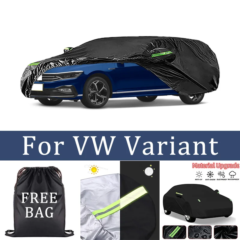 

Black Silvery Scratch-Resistant Car Cover - Dustproof & Sun-Resistant, Comprehensive Protection For VW Variant Outdoor Parking