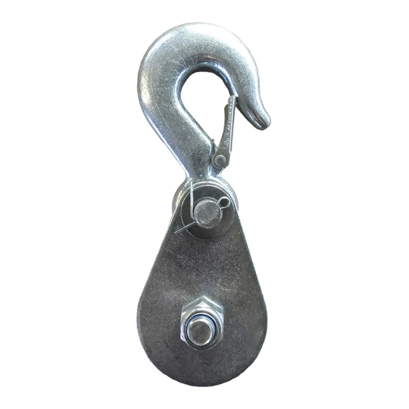 Lifting Pulley Winch Hoist Block Hook Safety Clip Pulley for Rope Winch Dropsale