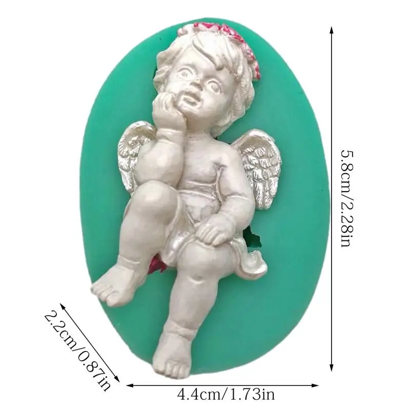 Angel Shaped Silicone Mold Little Angel Silicone Fondant Molds DIY Candle Mold for Making Fondant Cake Chocolate Crystal Jewelry