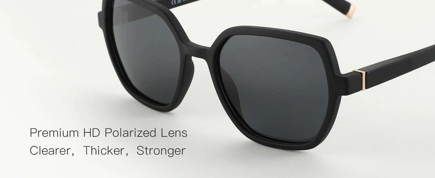 ZENOTTIC (M-Größe) Sechseckige Damen-Sonnenbrille für kleine Gesichter, polarisiert, UV400-Schutz, modische, trendige Sonnenbrille – Detail 5