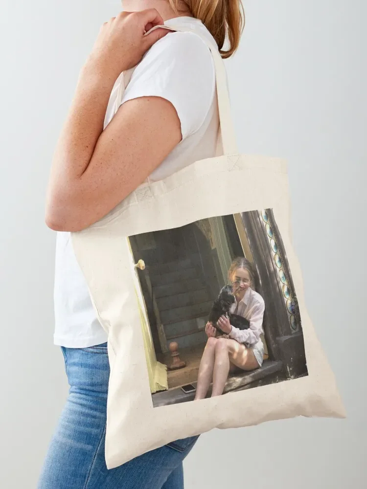 Beautiful Model Emilia Clark Love Dog Tote Bag Women's shopper bag Women's bags Tote Bag