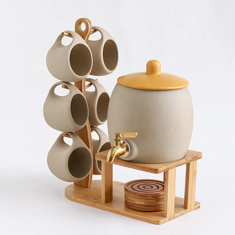 Nordic Modern Style Ceramic Tea And Coffee Cups Set With Teapot