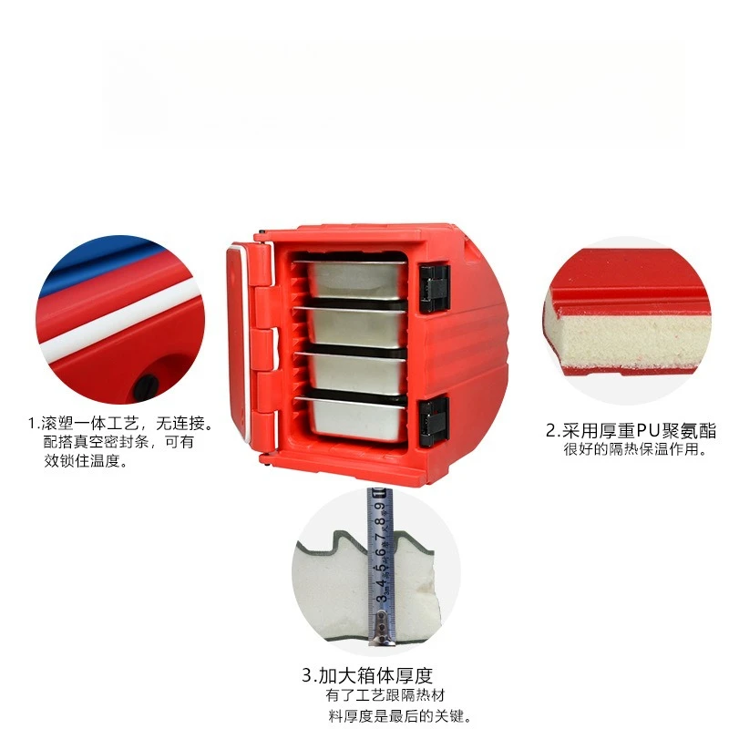 Rotomolded food incubator insulation delivery box canteen incubator large-scale stall commercial