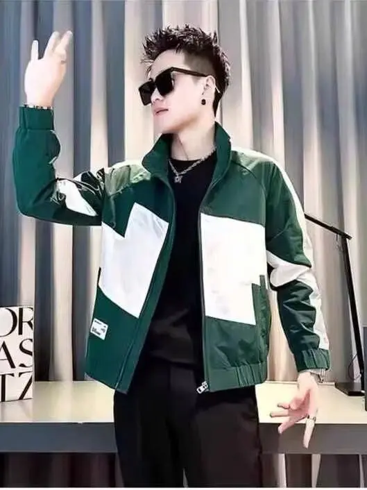 

Color Blo Slim Fit Jaet for Men Spring Autumn 2025 New Trendy Brand Stand Collar Faionable Youth Versatile Casual Trend...