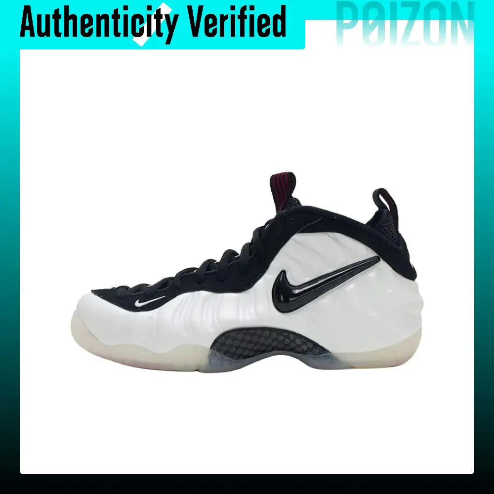 Nike Foamposite Pro Mid top Basketball Shoes Men's White Black 2025 Edition HF0794-200