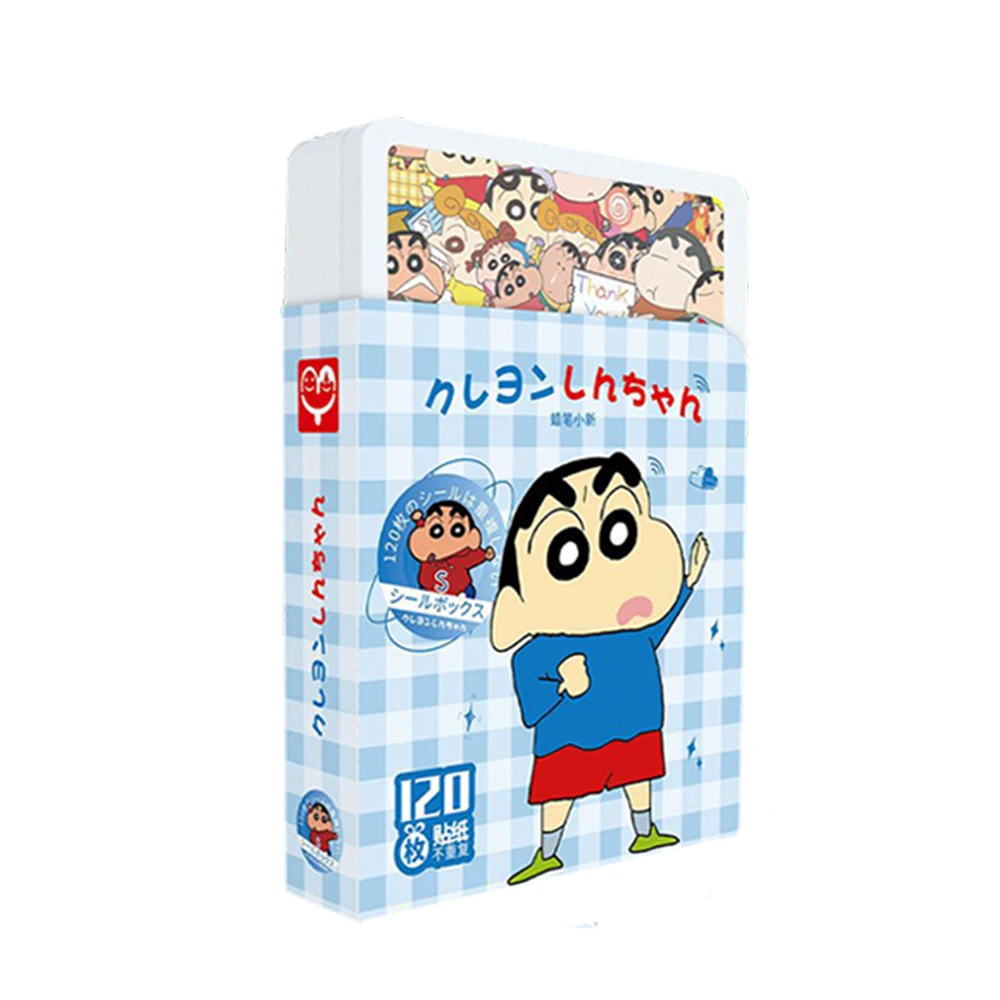 120 pezzi di adesivi pastello Shin-chan Cartoon Anime EttšDecalcomania del telefono portatile Adesivo simpatico cartone animato per bambini Giocattoli Regali