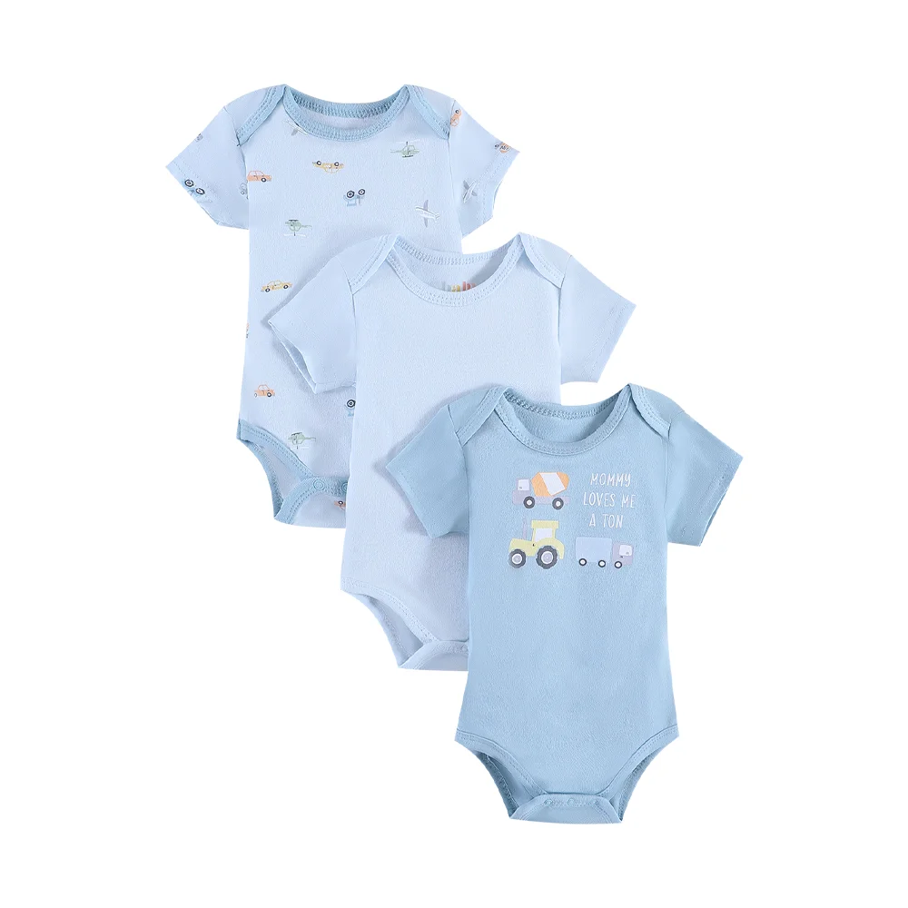 Baby boy clothing baby boy's onesies 3PCS Summer short-sleeve cotton fabric Newborn clothing Suitable for 0-9 months