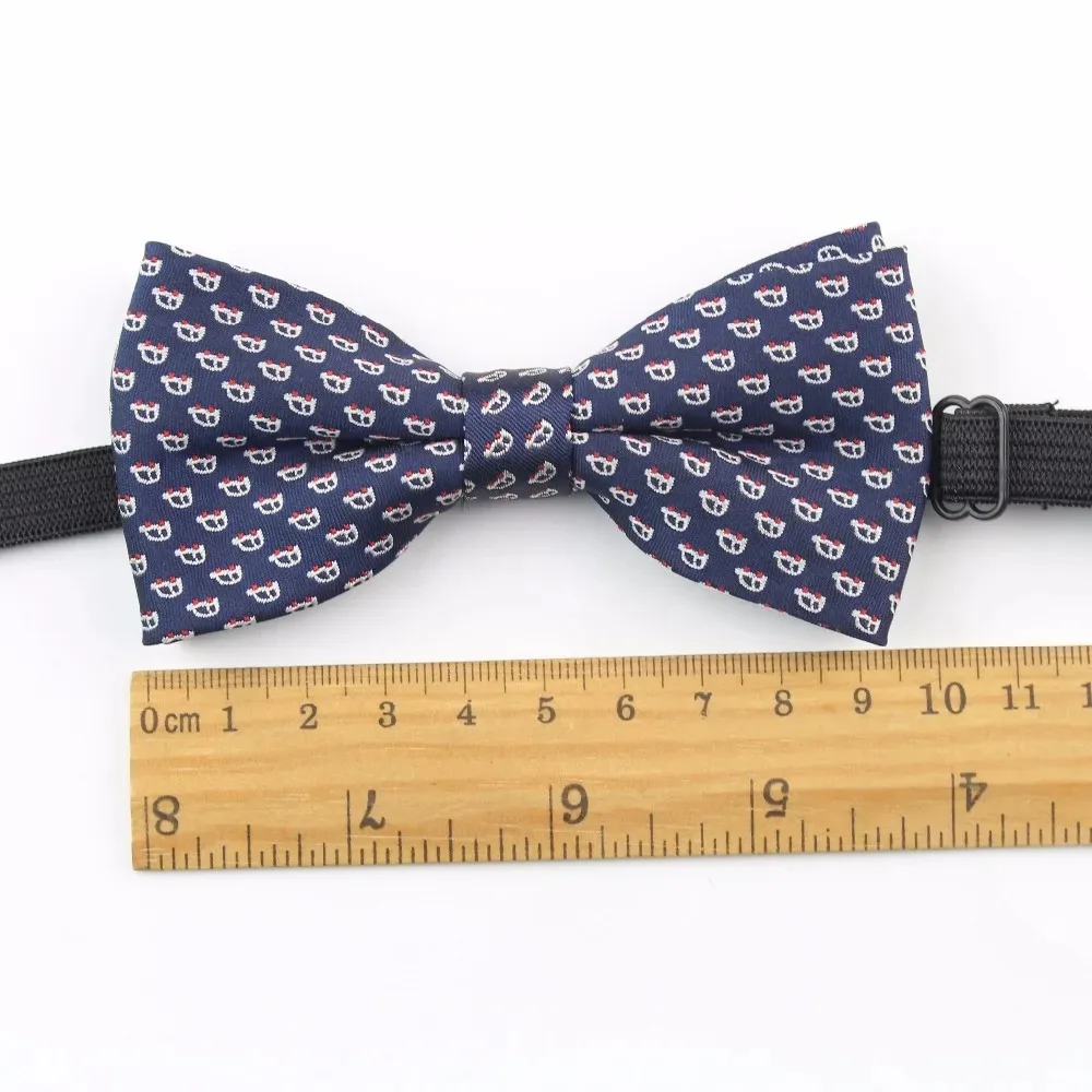 Men's Jacquard weave Polyester Bow Tie Colorful Dot Bicycle Bear Pattern Bowtie Cute Butterfly Wedding Party Accessories Gifts