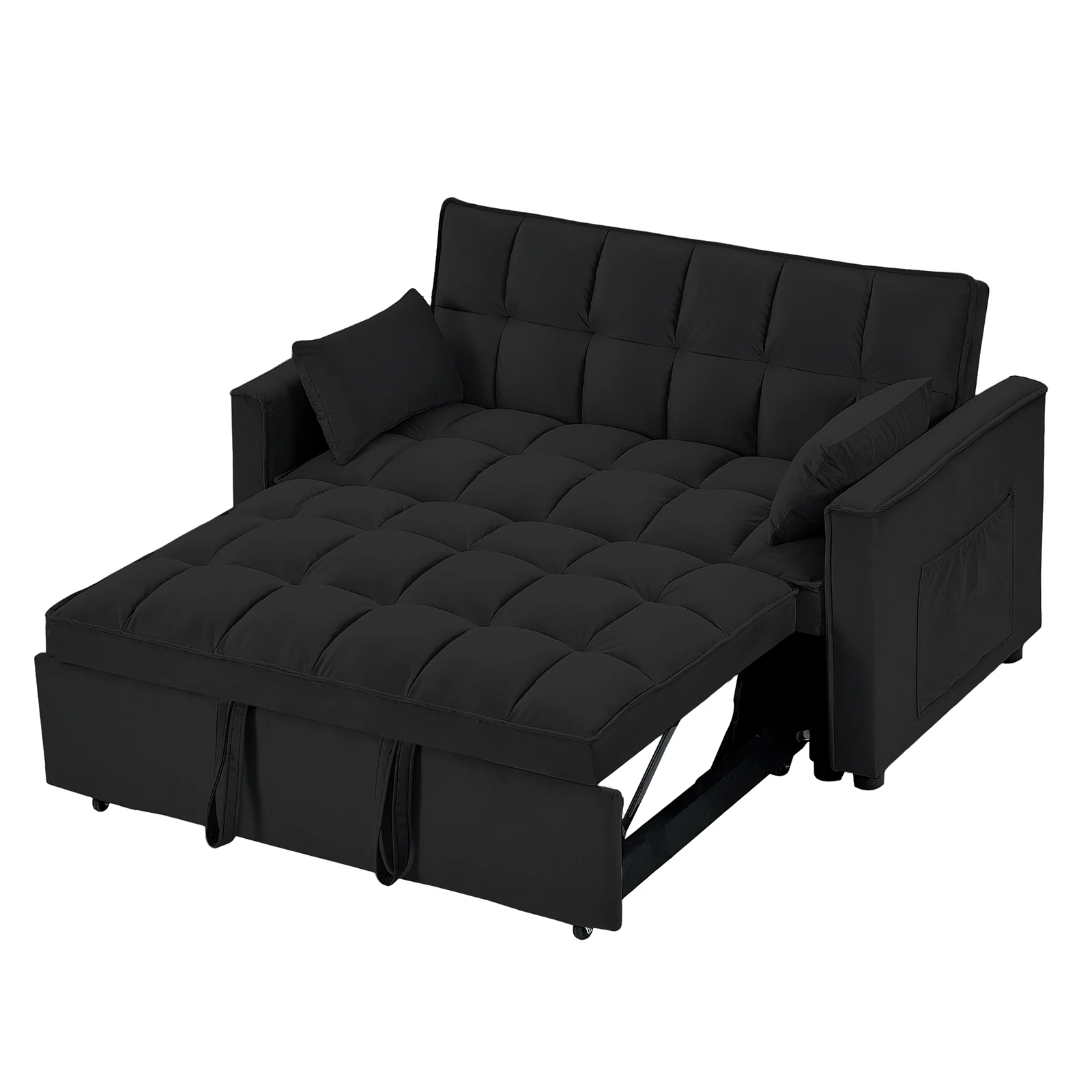 Convertible Sofa Bed With 105-180° Adjustable Backrest 500lbs Max Load Capacity Easy Assembly Pull-Out Bed For Living Room