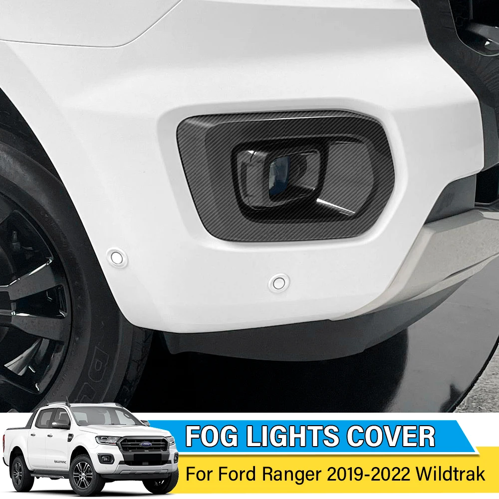 

Fog Light Lamp Cover 4X4 PICKUP Car Accessorie for Ford Ranger T8 wildtrak 2019 2020 2021 2022 Carbon Fiber Deluxe Model