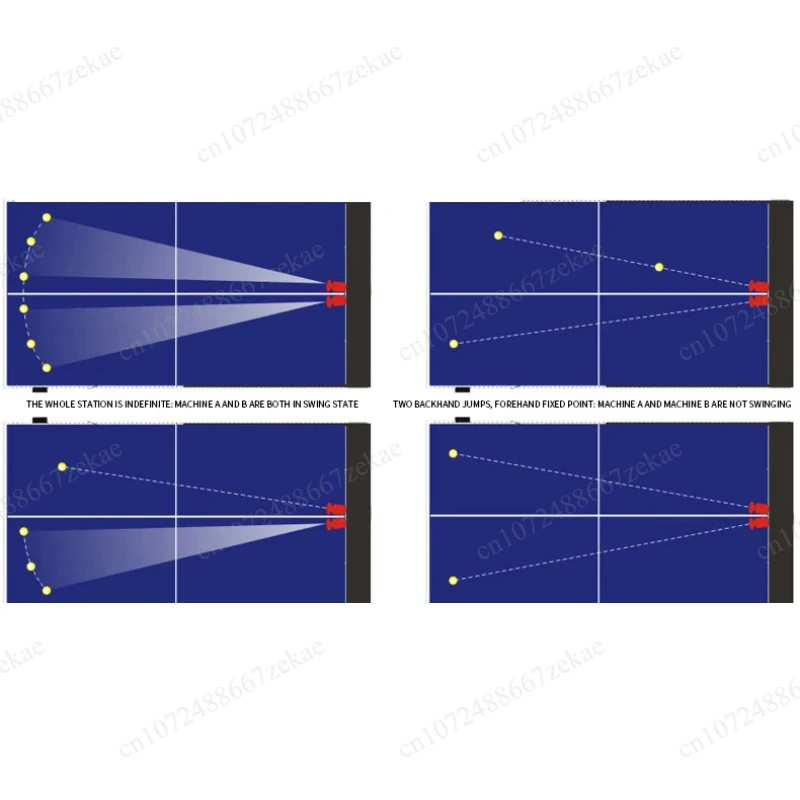 Dual Service Heads & Two Outlets, Adjustable Spin Speed Ping Pong Training Robot S1001 Automatic Table Tennis Serve Robot,