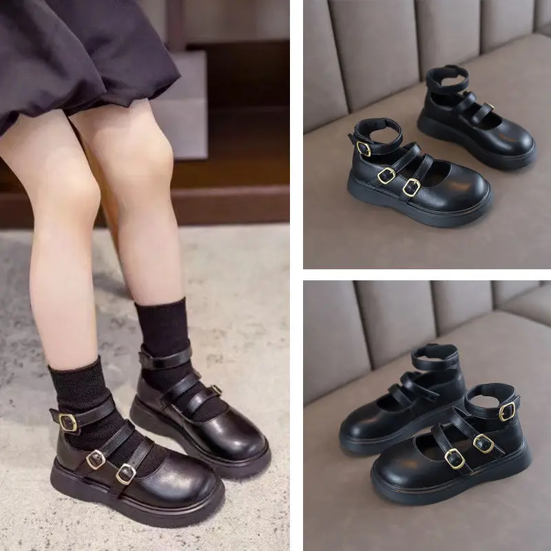 

Children's Leather Spring Autumn Fashion Solid Color Baby Girl Shoes Kids Casual Shoes Soft Bottom Toddler Shoes