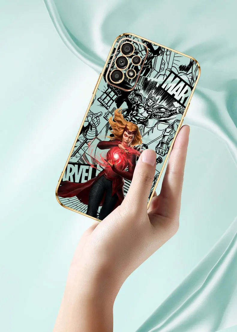 Custodia Marvel Wanda Scarlet Witch per Samsung Galaxy A55 A54 A53 A52 A52S A51 A73 A72 A71 A42 A35 A34 A33 A32 A31 A25 A24 5G Cover